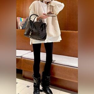 H&M oversized teddy vest